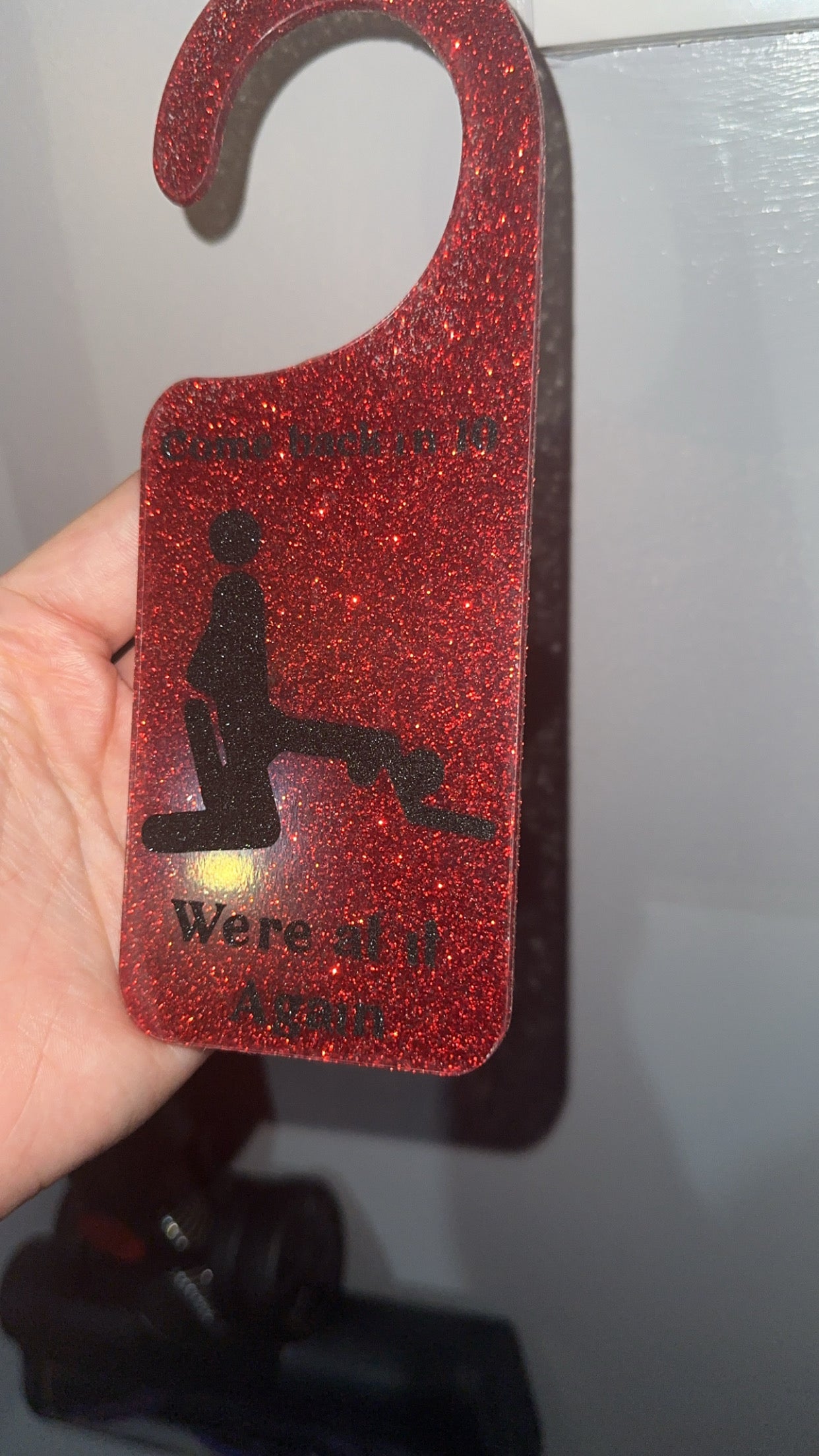 Personalised acrylic door hanger (pre order)